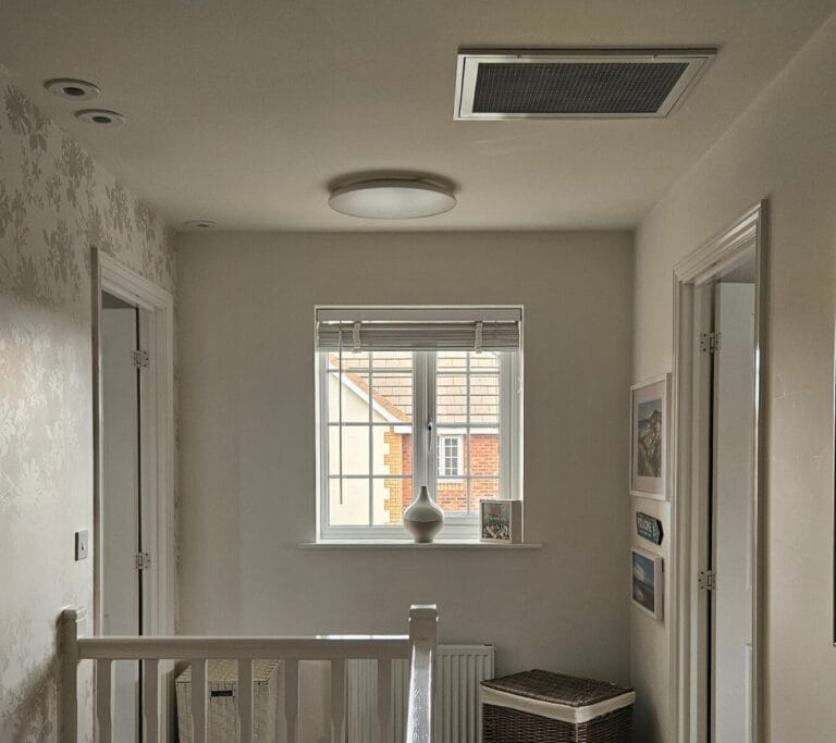 outlets in landing ceiling Example image of house interior