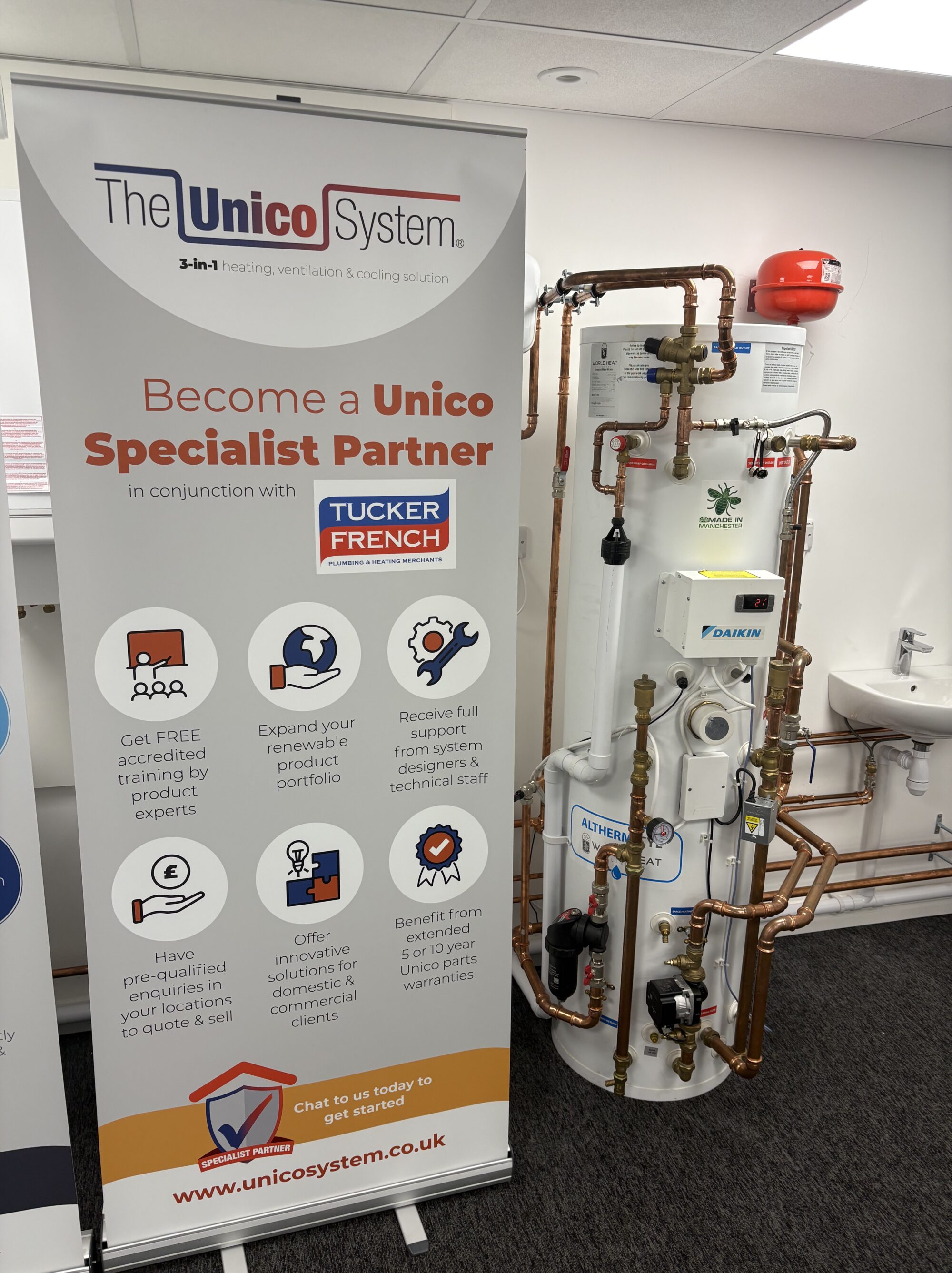 Tucker French Showroom showcasing The Unico System